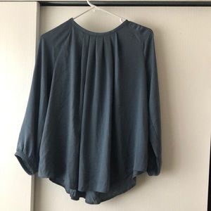 Silky blue loft top